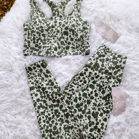 Sage Pants - Sage leggings sports bra set NWT athletic wear